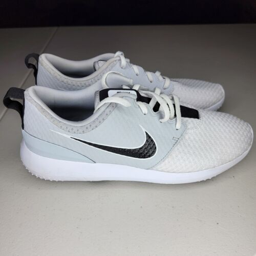 Nike Roshe G Golf Shoes White Black Pure Platinum CD6065-102 Mens SZ 8 Worn Once - Picture 1 of 10
