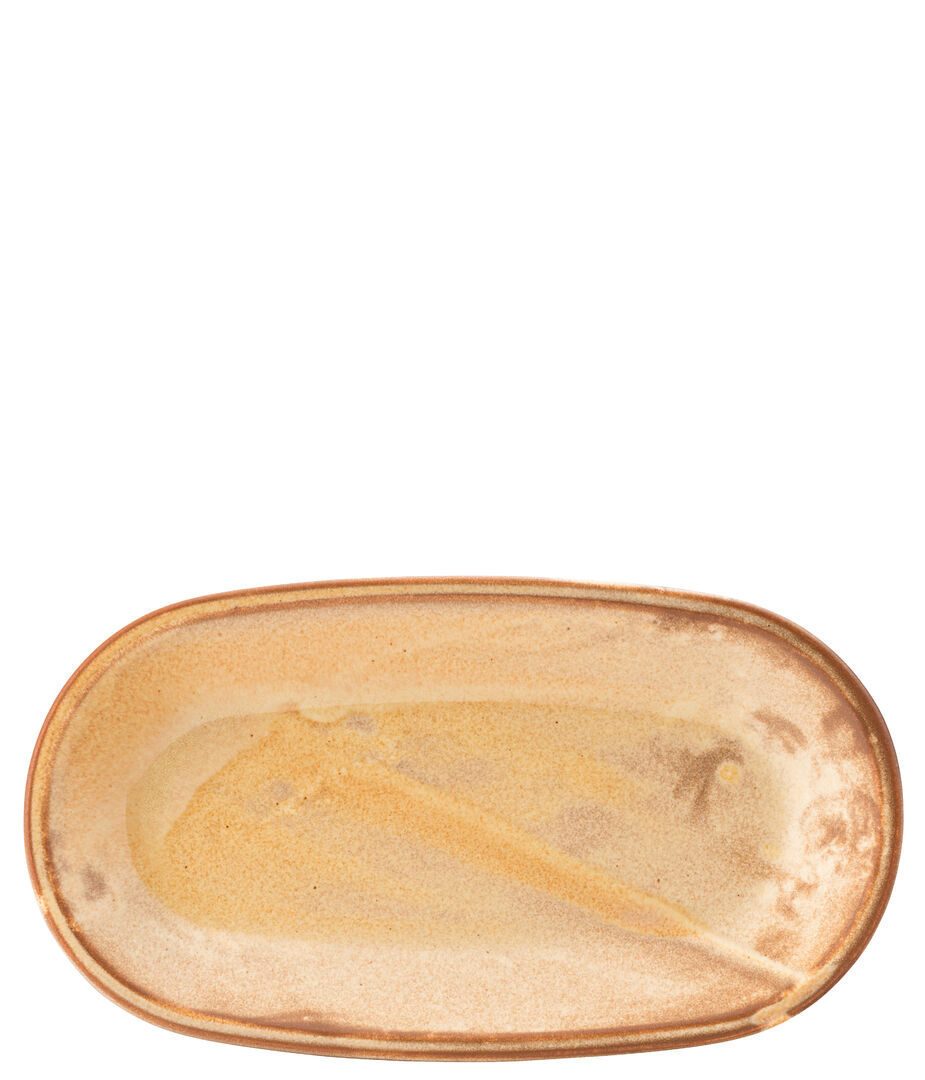 Murra Porcelain Plate Honey Deep Coupe Oval Serving Set 25 X 15Cm Pack Of 6