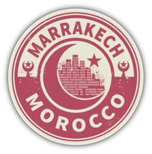 Marrakech Morocco Travel Emblem Car Bumper Sticker Decal