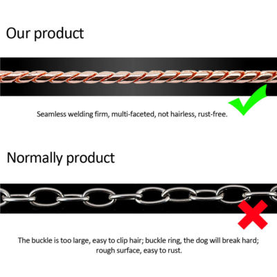 Metal Snake Chain Dog Collars P Choke Training Dog Slip Collar - Main Image