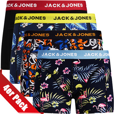 Jack Jones Boxershorts 4er Pack Herren Männer Marken Short UnterhoseTrunks #85