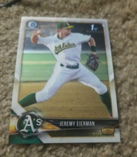 JEREMY EIERMAN 2018 BOWMAN DRAFT CARD BDC-179 ATHLETICS (FIRST PROSPECT CHROME)