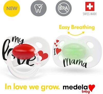 Medela Baby Schnuller Tag und Nacht Glow in the Dark 6-18 Monate 2er Pack