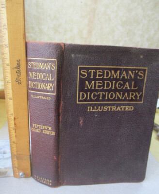STEDMAN'S MEDICAL DICTIONARY,ILLUSTRATED,1942,Stanley Thomas