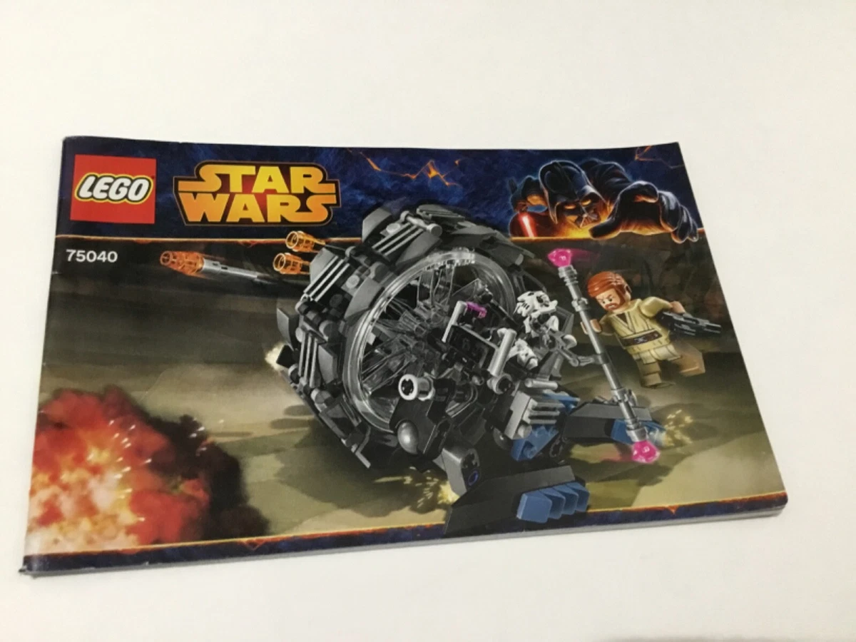 LEGO Star Wars 75040 v lo roues General Grievous avec manuel aucune figurine