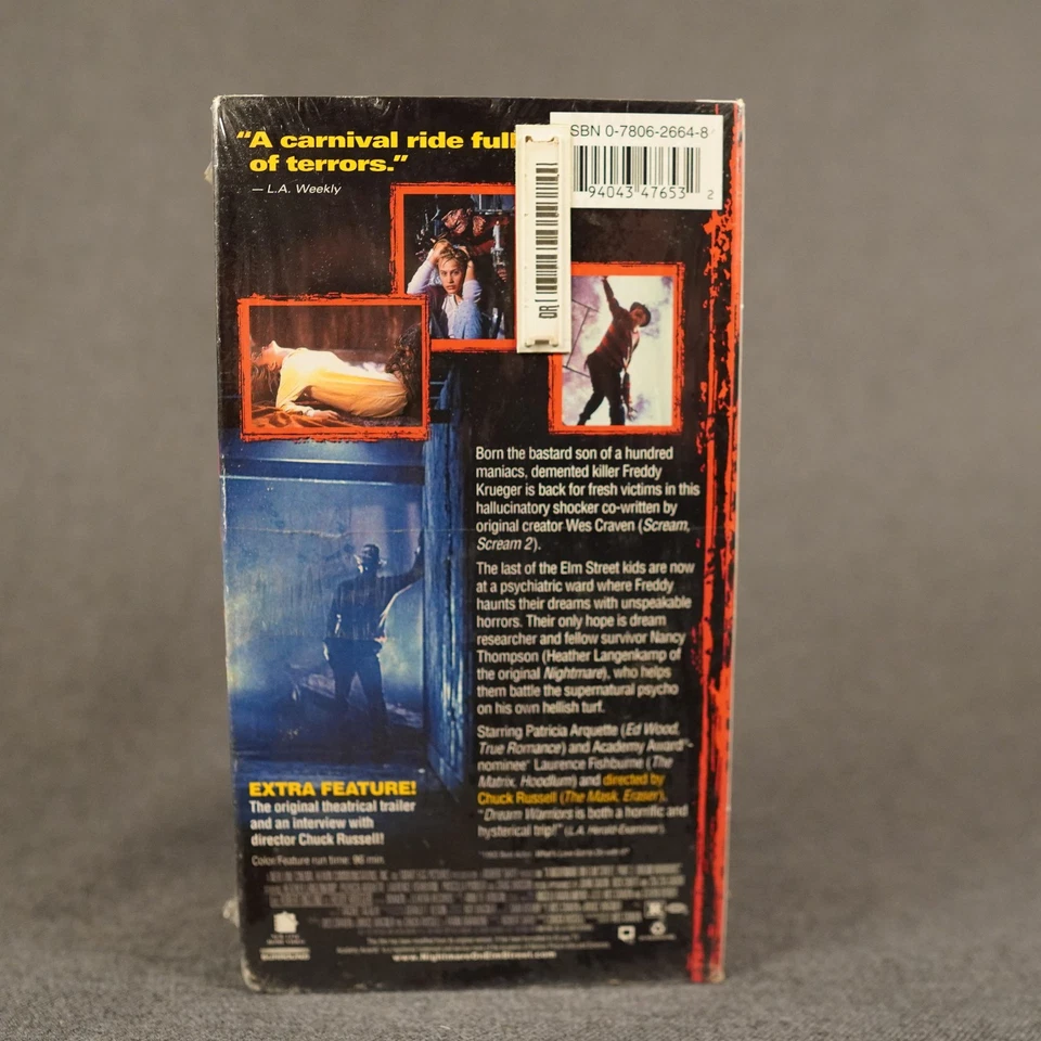 A Nightmare On Elm Street 3 Dream Warriors VHS Digitally Remastered Sealed - Image 2 of 4