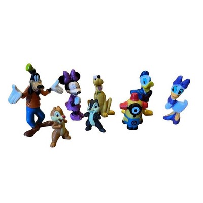 1-2.5'' PVC Figures Cake Toppers Disney Donald Daisy Duck Goofy Pluto Chip Dale