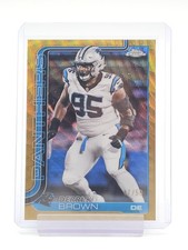 DERRICK BROWN 2025 TOPPS CHROME GOLD WAVE REFRACTOR /50 #47 PANTHERS Q3325