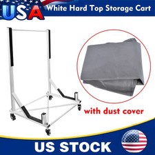 White Hard Top Storage Cart W Dust Cover For Chevy Corvette Mercedes-benz W113 White Hard Top Storage Cart W Dust Cover For Chevy Corvette Mercedes-benz W113