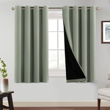 Thermal Curtain 100 Opaque Curtains with Eyelets Cold Protection Curtains Blackout...