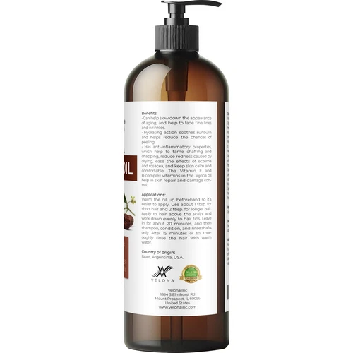 Jojoba Oil - 16 fl oz | 100% Pure and Natural | After Shower Body Oil | Golde... - Picture 5 of 9