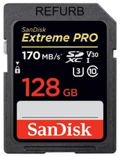SanDisk - Extreme PRO 128GB SDXC UHS-I Memory Card 170MB/s