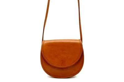 Sac Bandoulière Vintage Coach 343 En Cuir Marron Made In USA Mini - Photo 1/4