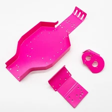 Racers Edge Authentic RC10 Chassis - Powdercoated in Retro Pink RCE6637P