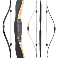 58Inch Laminated Traditional Bow 15-50lbs Triangle Longbow LH RH Target Shooting