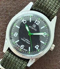 Atlantic Vintage Mechanical Timepiece Hand Winding Green Watch for Men