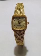 Lucien Pickard Gold Tone Quartz Woman's Dufonte Watch