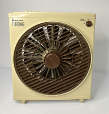 Vintage Sanyo Turbine Fan Ef-361 Works 15 X 17 For Parts Or Repair