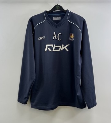 West Ham United Curbishley Worn Football Sweatshirt 2006/07 (XL) Reebok D689