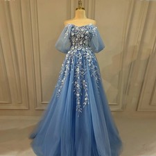 Off Shoulder Prom Gown Evening Party Dress Appliques Special Occasion Dresses