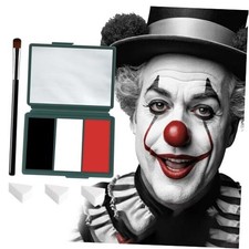 Clown Black White Red Face Paint,Professional 3 in1 Body White Black Red