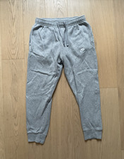 Nike Herren Jogginghose Grau L Fleece Baumwol...