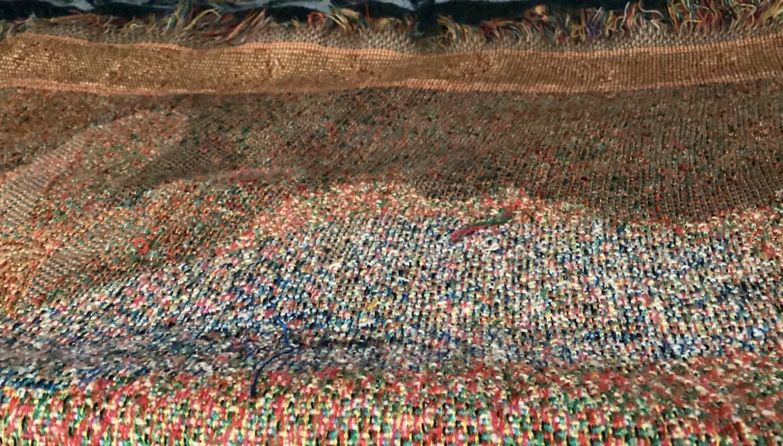 Vintage Harry Potter Throw Blanket Quidditch Hand Woven Fringed Warner Bros 2000