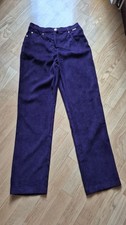 St. John Sport by Marie Gray women's velour pants blueberry eggplant color 8