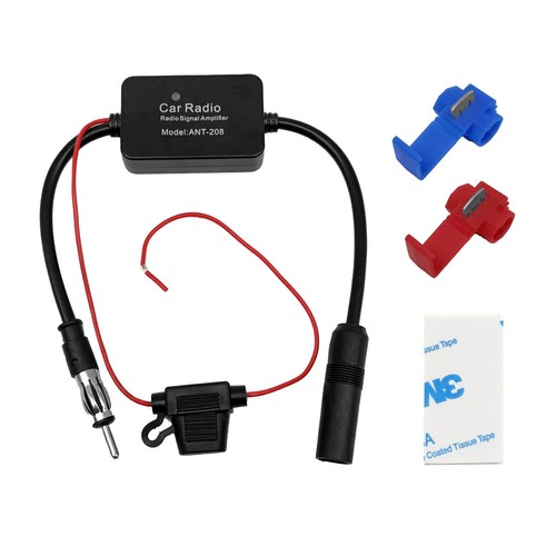 12V Car Antenna Booster 25 db Signal Reception Amplifier, black  - Picture 1 of 7