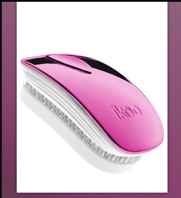 Ikoo Pocket White Cherry Metallic Hair Brush