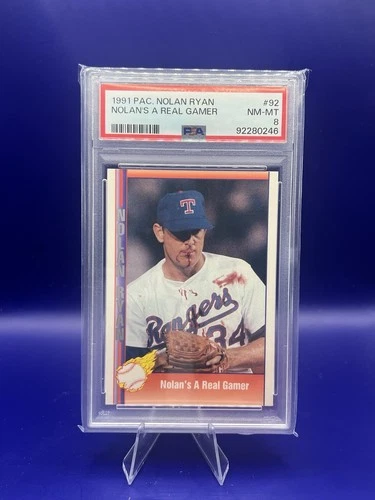 1991 Pacific Nolan Ryan Texas Express -Nolan Ryan #92 “Nolan’s A Real Gamer” PSA