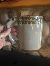  Vtg Large Fish Mexico Tonala Mug Hand Painted Fantastic Signed 