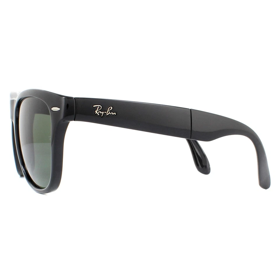 Ray-Ban Sunglasses Folding Wayfarer 4105 Black Green 601 Large 54mm, photo 4 of 5