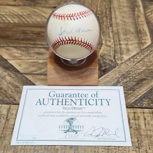 Hank Aaron Autographed Official Baseball Field of Dreams Authenticated