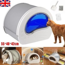 Large Self Cleaning Cat Litter Tray Automatic UV Sterilization Cat Potty Box Pan