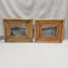 Vtg Wood Picture Frames 5x7 Set of 2 Rustic Chunky Farmhouse Cabin Lodge Decor