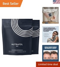Two Refill Pouches of Men's Hair Growth Capsules - Visible Results in 3-6