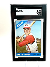 1966 Topps Pete Rose #30 SGC 6 EX-NM Cincinnati Reds HOF Vintage Star