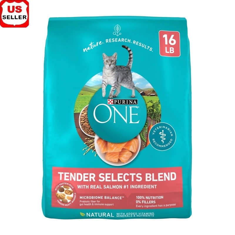Tender Select Blend Dry Cat Food Real Salmon High Protein Healthy Nutrition 16lb