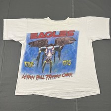 Vintage Eagles Shirt Mens Large Hell Freezes Over Tour 1995 Double Sided 90s