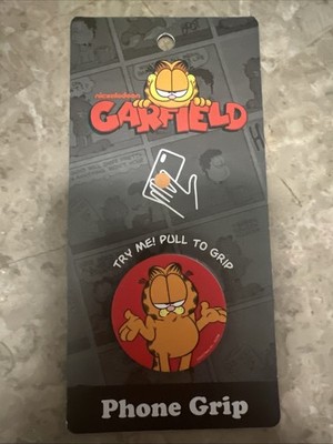 New Garfield Phone Grip - Nickelodeon Comic Art Pop Style - Pull to Grip