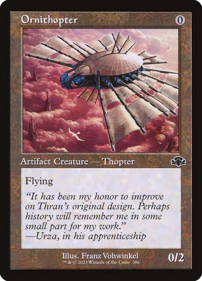 MTG Magic the Gathering Ornithopter (386/521) Dominaria Remastered LP - Retro