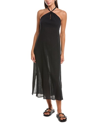 Natori Gauze Halter Dress Women's Black M Natori Gauze Halter Dress Women's Black M