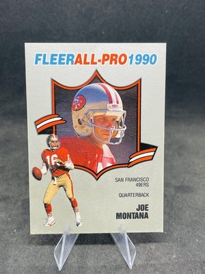 1990 Fleer All-Pro #1 Joe Montana San Francisco 49ers Damaged