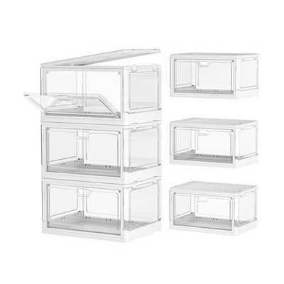Kmiectse Clear Storage Bin with Lid 3 Pack 【Stackable & Sturdy】...