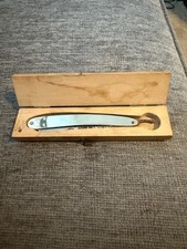 Vintage German Straight Razor w Wooden Rasiermesser Box Barber Shaving Rare