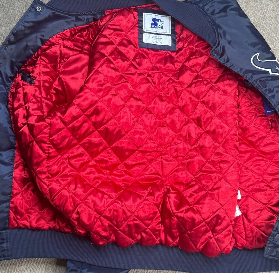 Starter G-III NFL Houston Texans Satin Bomber Jacket Size Large - Image 3 of 4