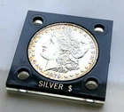 1879-S Morgan Silver Dollar AU/BU Vintage Holder Better Early Date Nice Eye