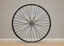 26" x 1.75" Alloy Front Wheel 14g 36 SS Spokes 100mm O.L.D Glossy Black