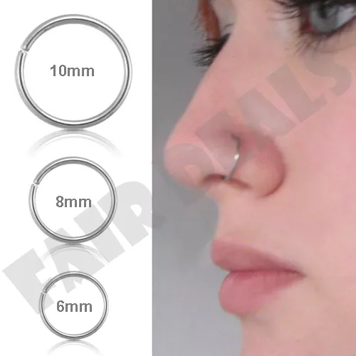 8mm nose ring hoop sale
